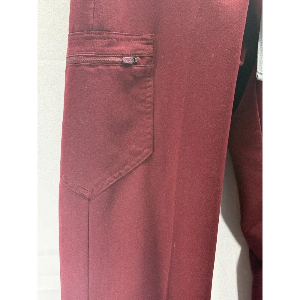 FIGS Zamora Jogger Burgundy Technical Collection Scrub Pants Size Med - Picture 3 of 8